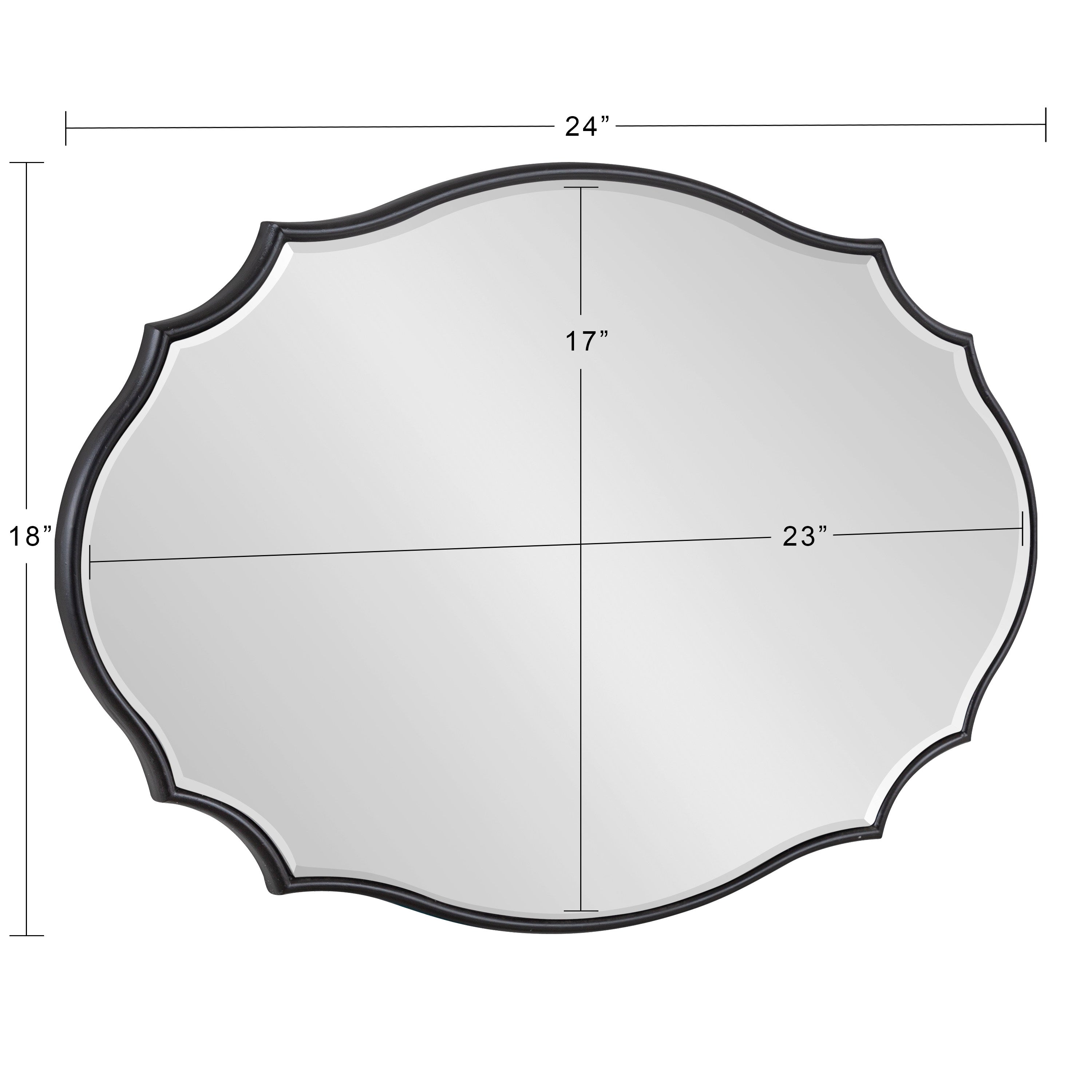 Leanna Scalloped Oval Wall Mirror