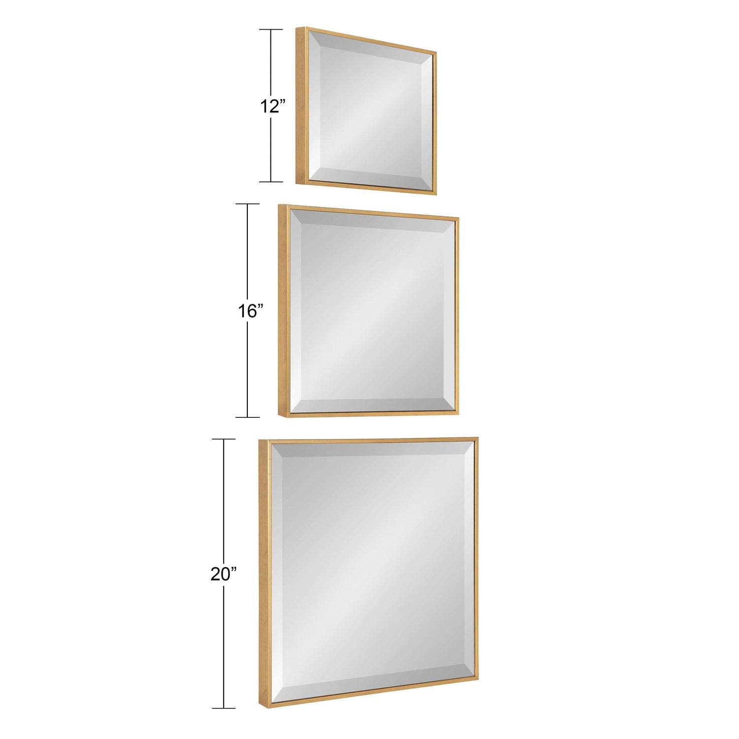 Rhodes Modern Square Mirror Set