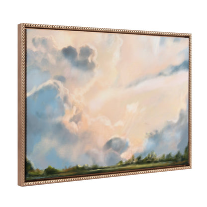 Sylvie Beaded Clouds Framed Canvas by Mary Sparrow