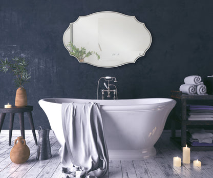 Leanna Scalloped Oval Wall Mirror