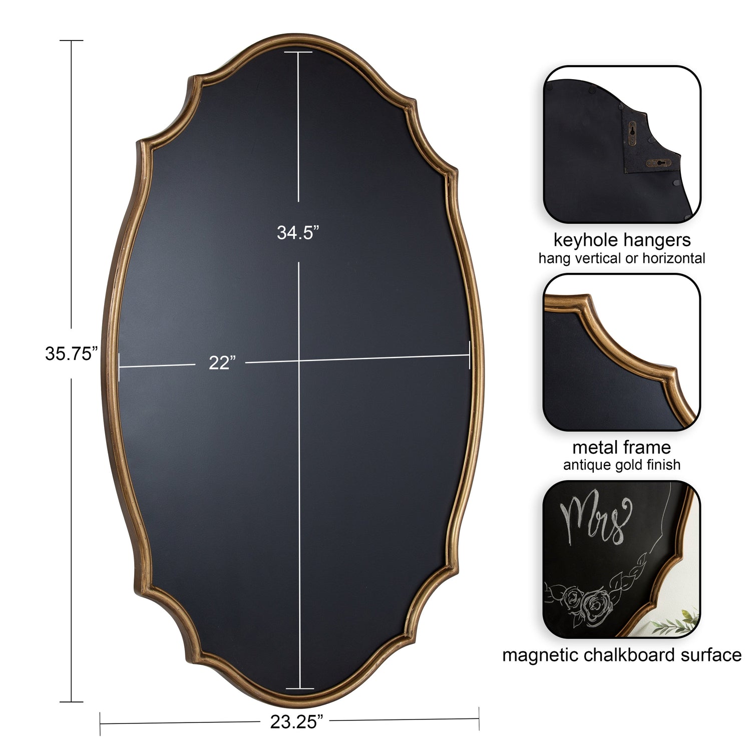 Leanna Framed Chalkboard