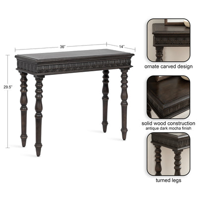 Patresa Carved Wood Console Table