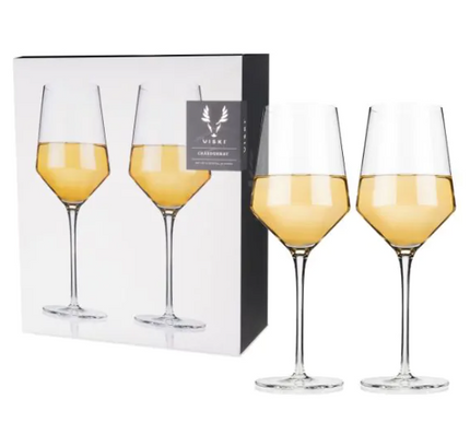 Raye Crystal Angled Chardonnay Glasses