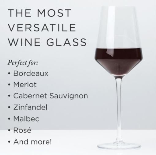 Raye Crystal Angled Bordeaux Glasses