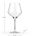 Raye Crystal Angled Burgundy Glasses