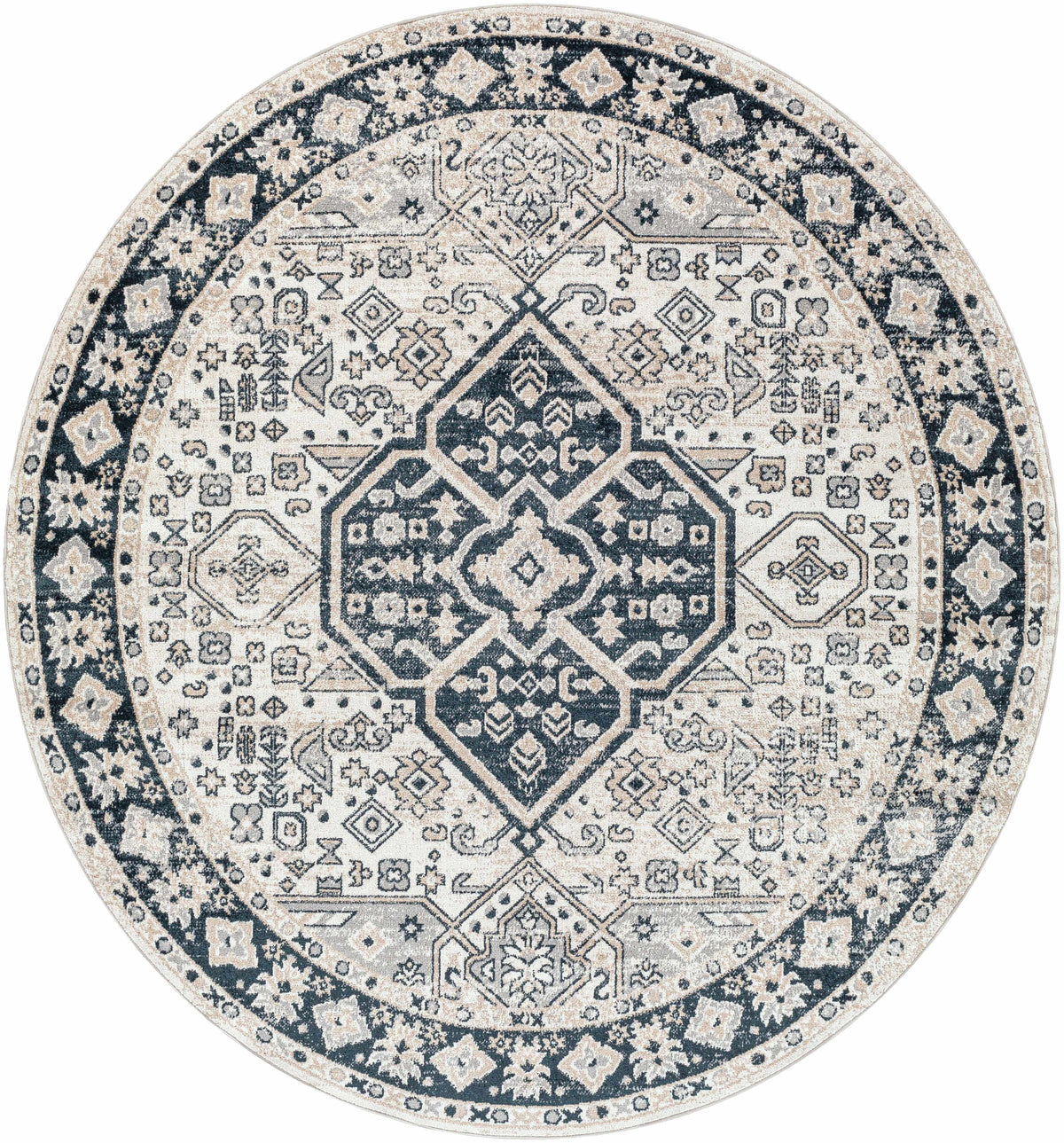 Cabacungan Cream &amp; Gray Washable Area Rug