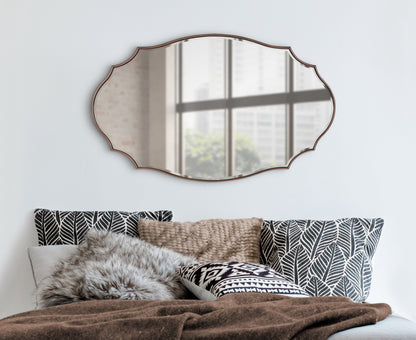 Leanna Scalloped Oval Wall Mirror
