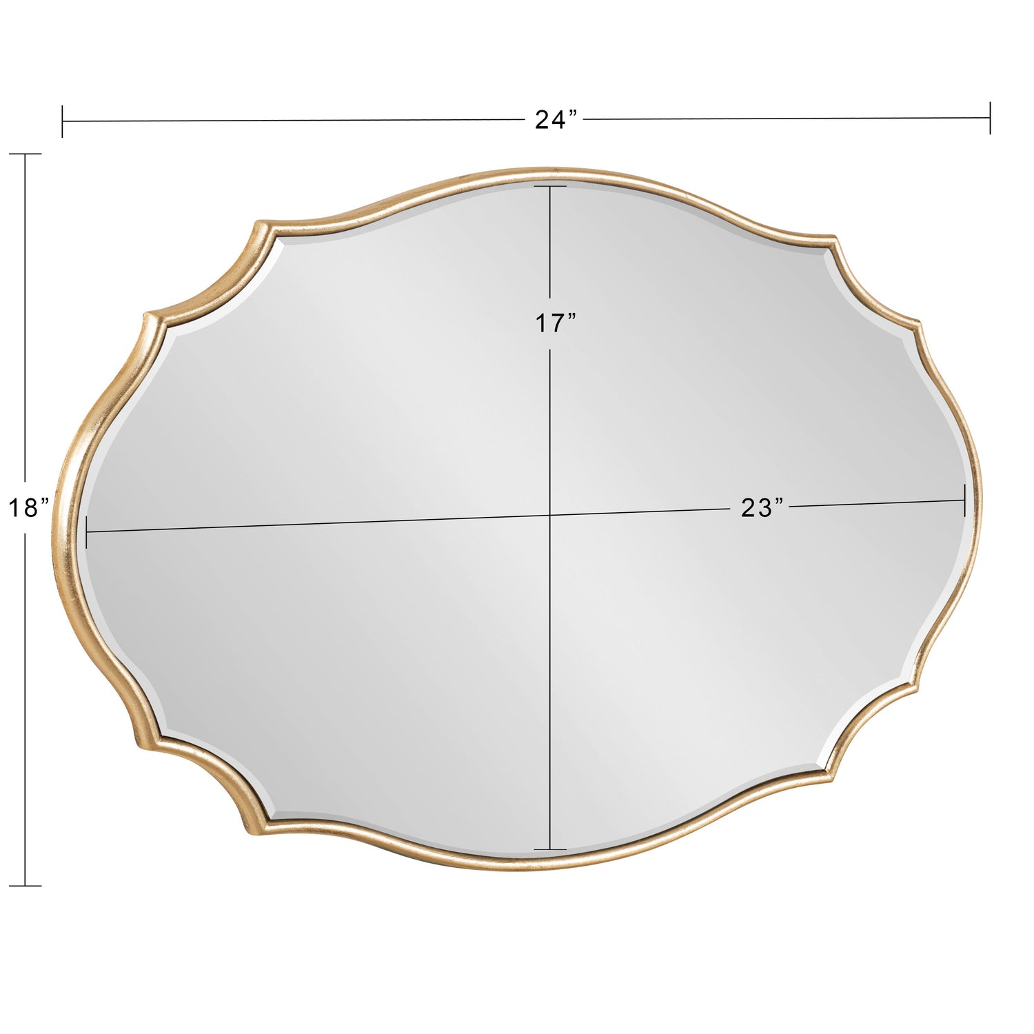 Leanna Scalloped Oval Wall Mirror