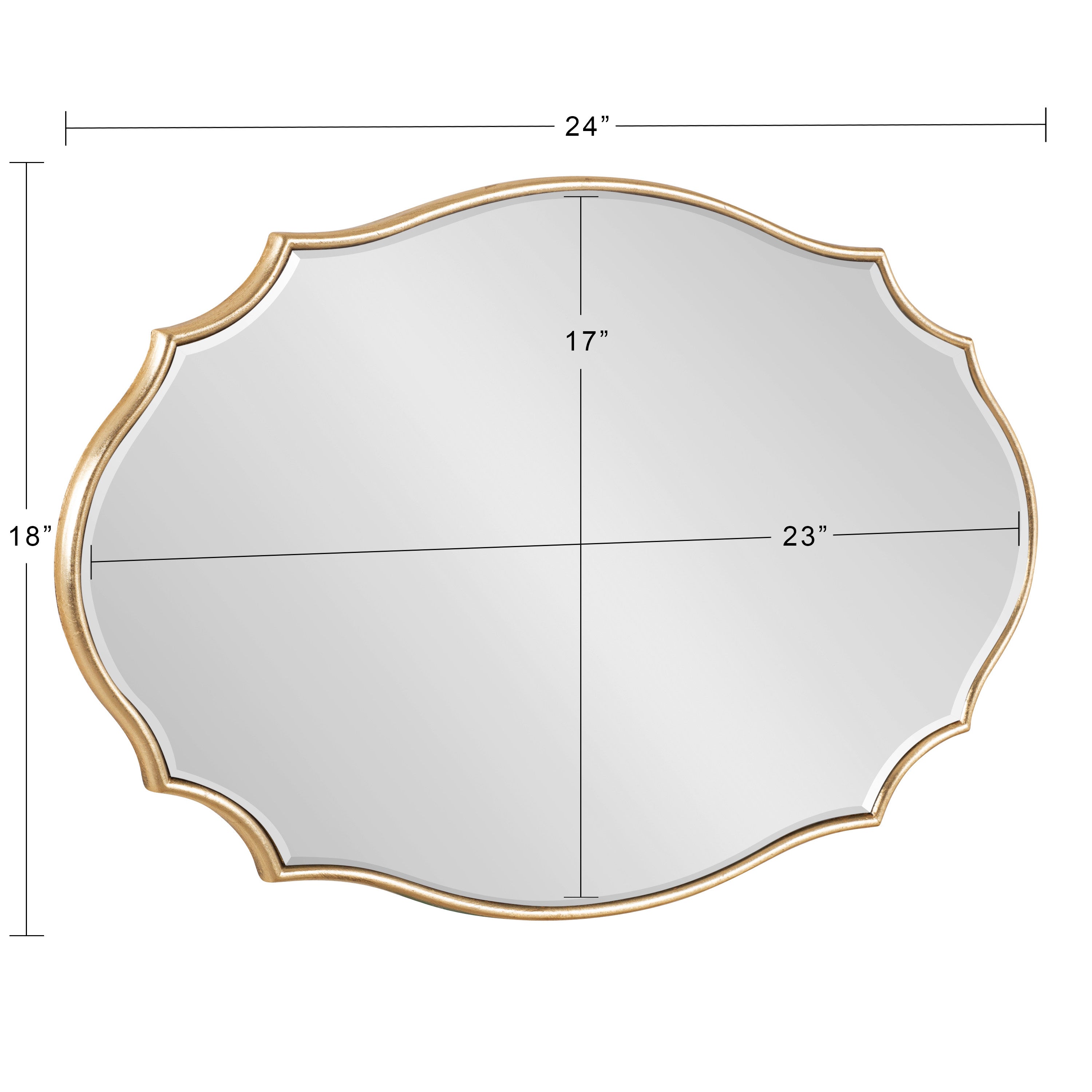 Leanna Scalloped Oval Wall Mirror