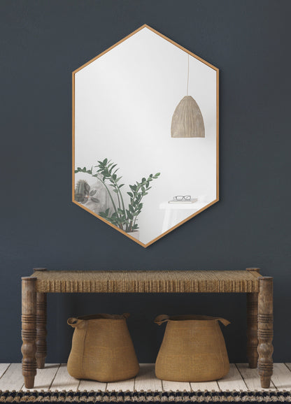 Rhodes Framed Hexagon Wall Mirror