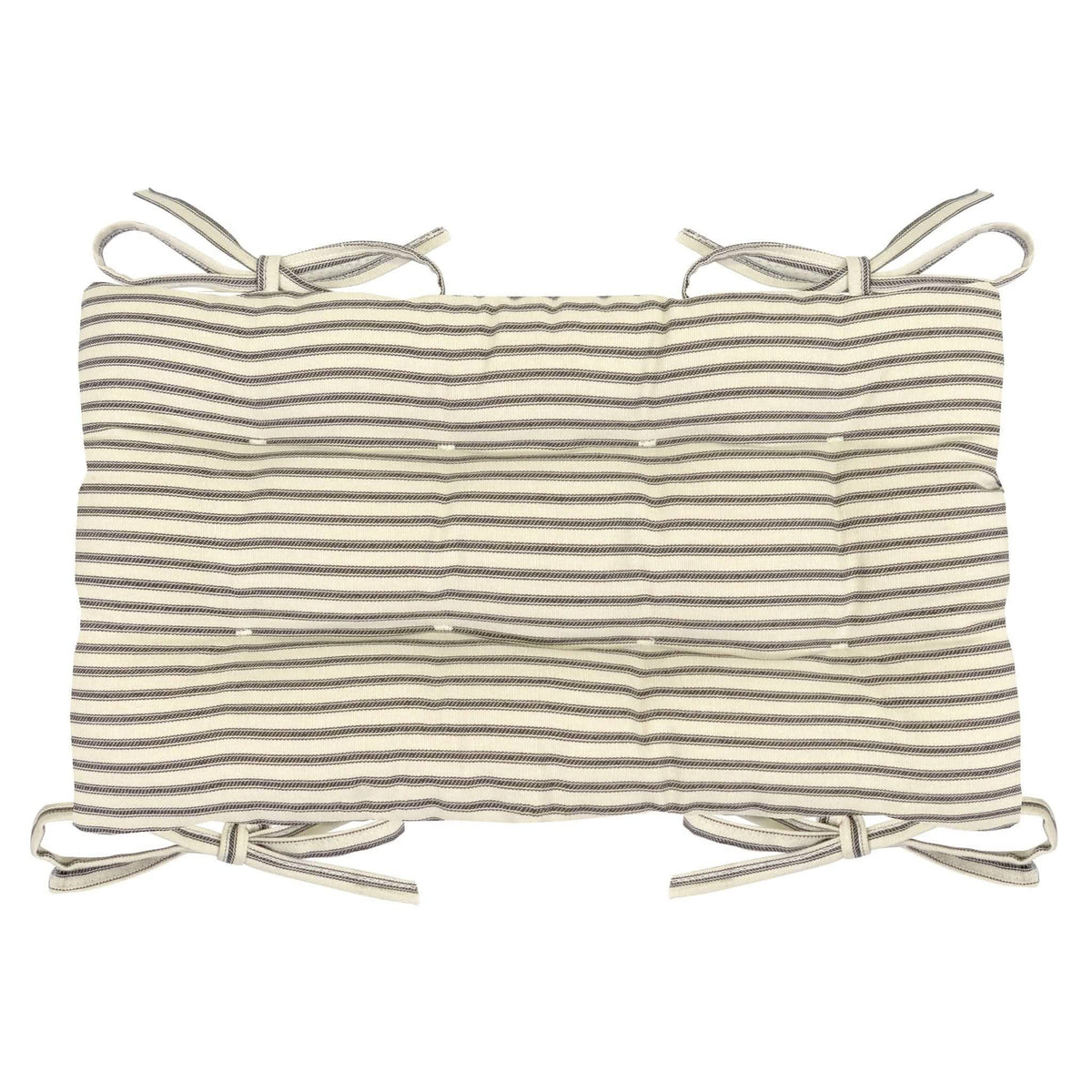 Ticking Stripe Black Saddle Stool Cushions - Gaucho Stool - Satori Seat Cushions - Made in USA