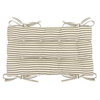 Ticking Stripe Black Saddle Stool Cushions - Gaucho Stool - Satori Seat Cushions - Made in USA