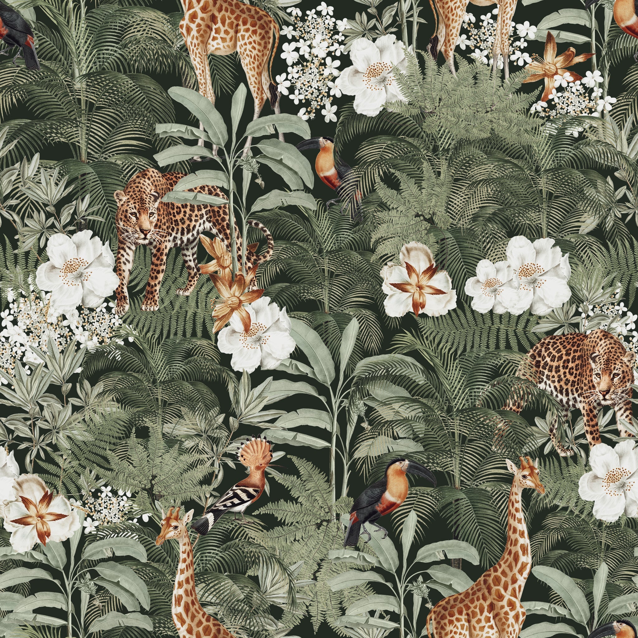 Tanzania (Green) Wallpaper -  6 FT H X 20.5 FT W LUXE