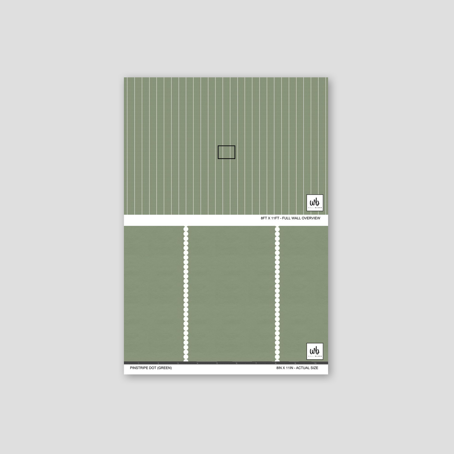 Pinstripe Dot (Green) Wallpaper
