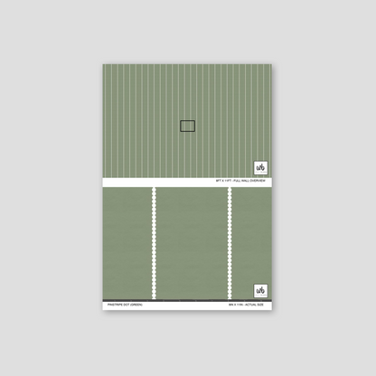 Pinstripe Dot (Green) Wallpaper