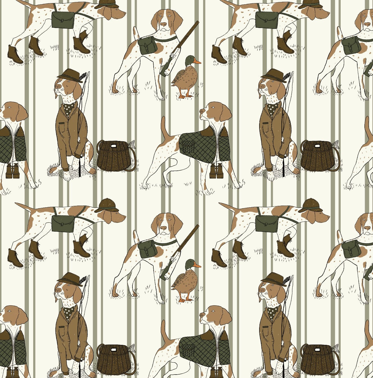 Edmund Wallpaper by Painted Hawk Design