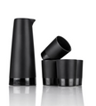 5-Piece Stoneware Sake Set in Black