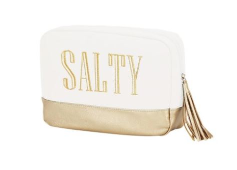 Gold Salty Creme Cabana Cosmetic Bag