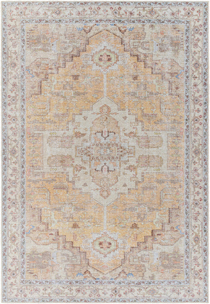 Reza Mustard Washable Rug - Clearance