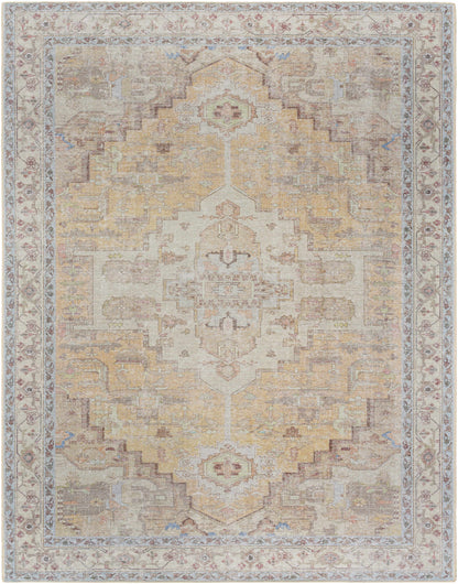 Reza Mustard Washable Rug - Clearance