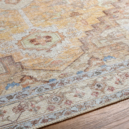Reza Mustard Washable Rug - Clearance