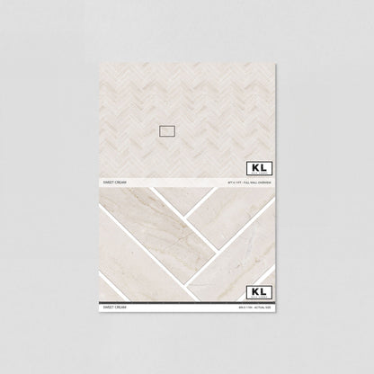Sweet Cream Wallpaper - 10 FT H X 14.25 FT W LUXE