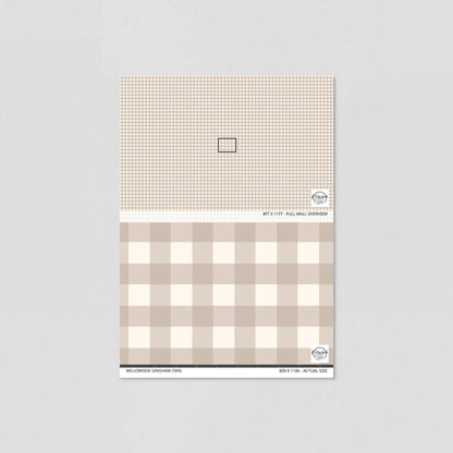 Willowside Gingham (Tan) Wallpaper
