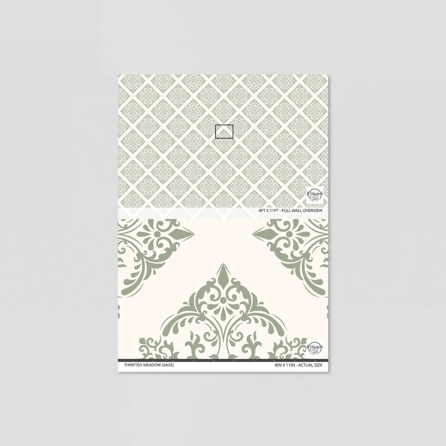 Thrifted Meadow (Sage) Wallpaper