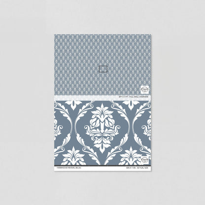 Farmhouse Revival (Blue) Wallpaper