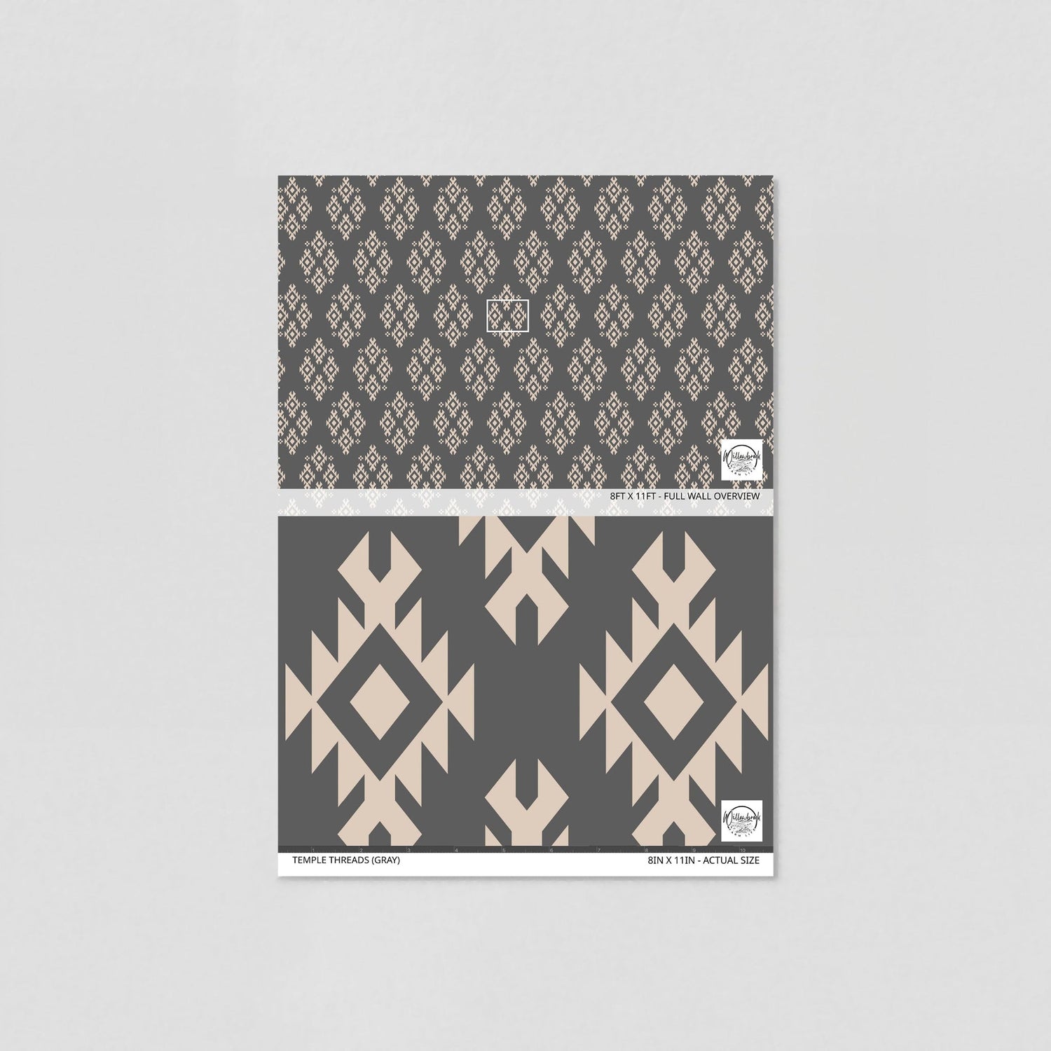 Temple Threads (Gray) Wallpaper