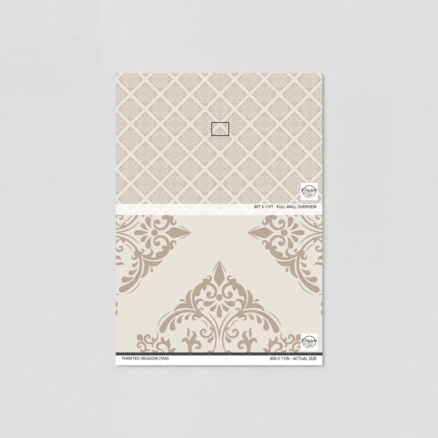 Thrifted Meadow (Tan) Wallpaper