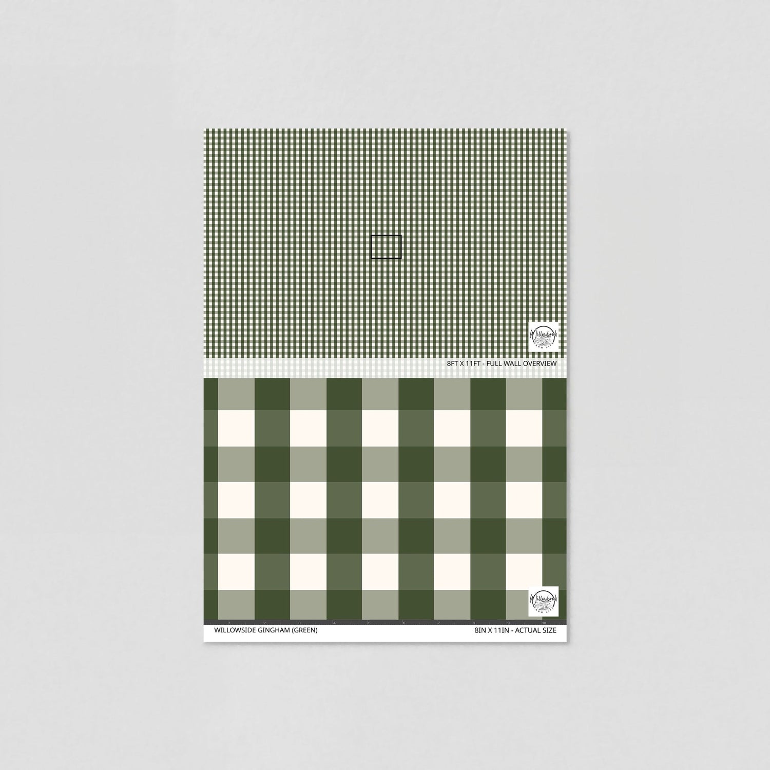 Willowside Gingham (Green) Wallpaper