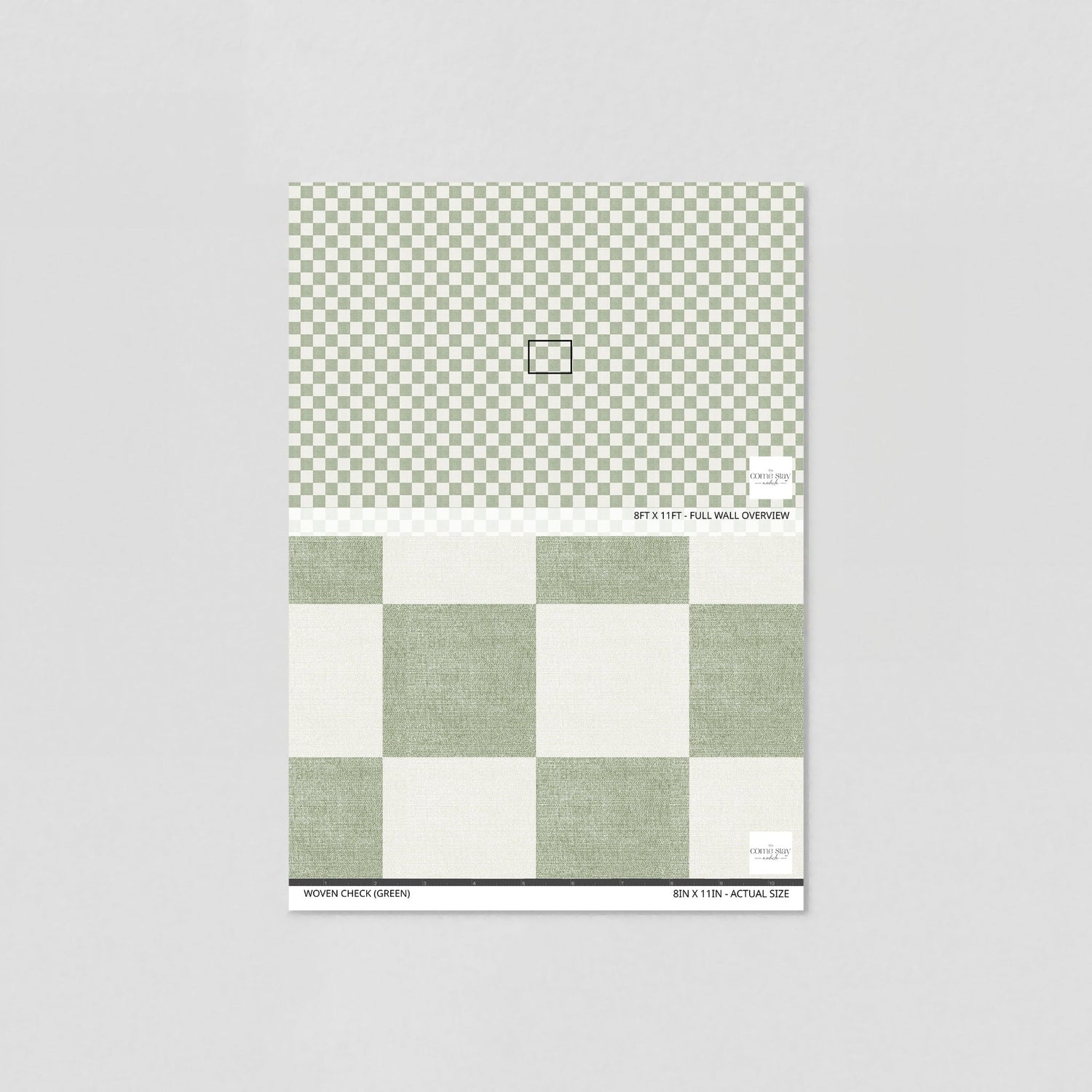 Woven Check (Green) Wallpaper