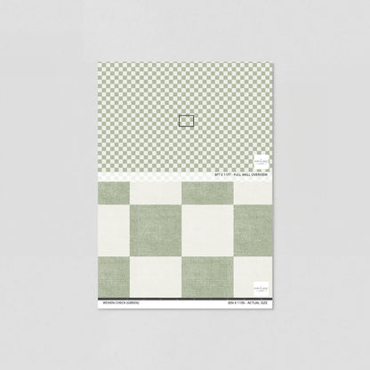 Woven Check (Green) Wallpaper