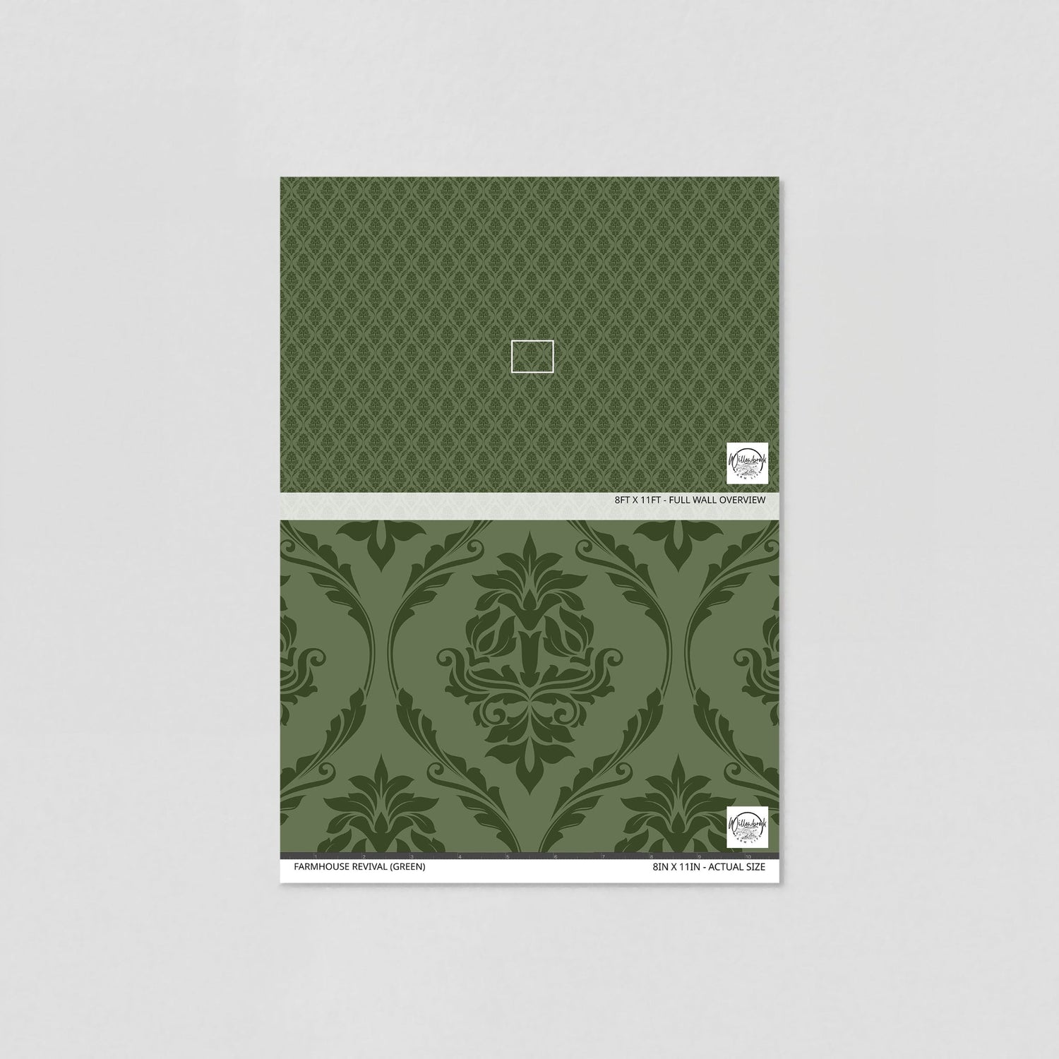 Farmhouse Revival (Green) Wallpaper