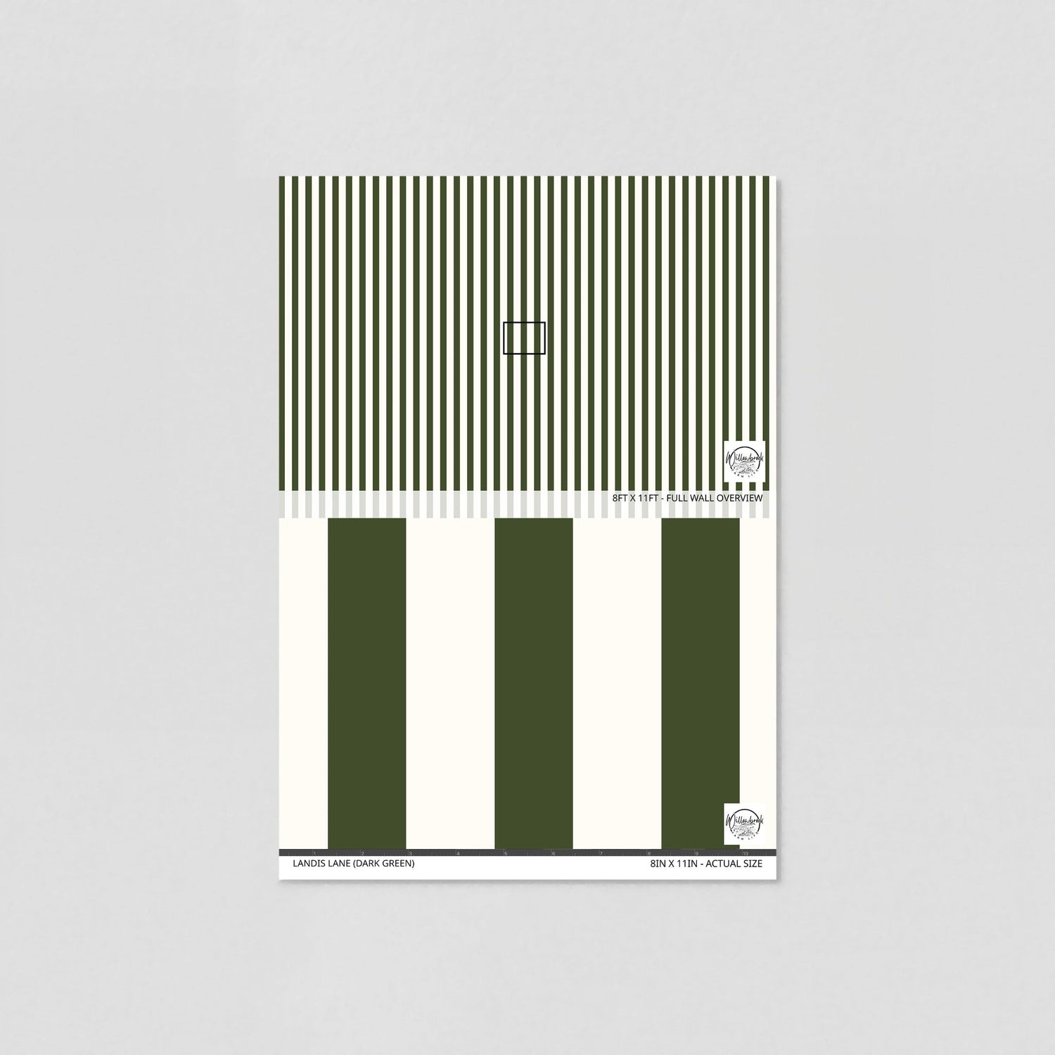 Landis Lane (Dark Green) Wallpaper