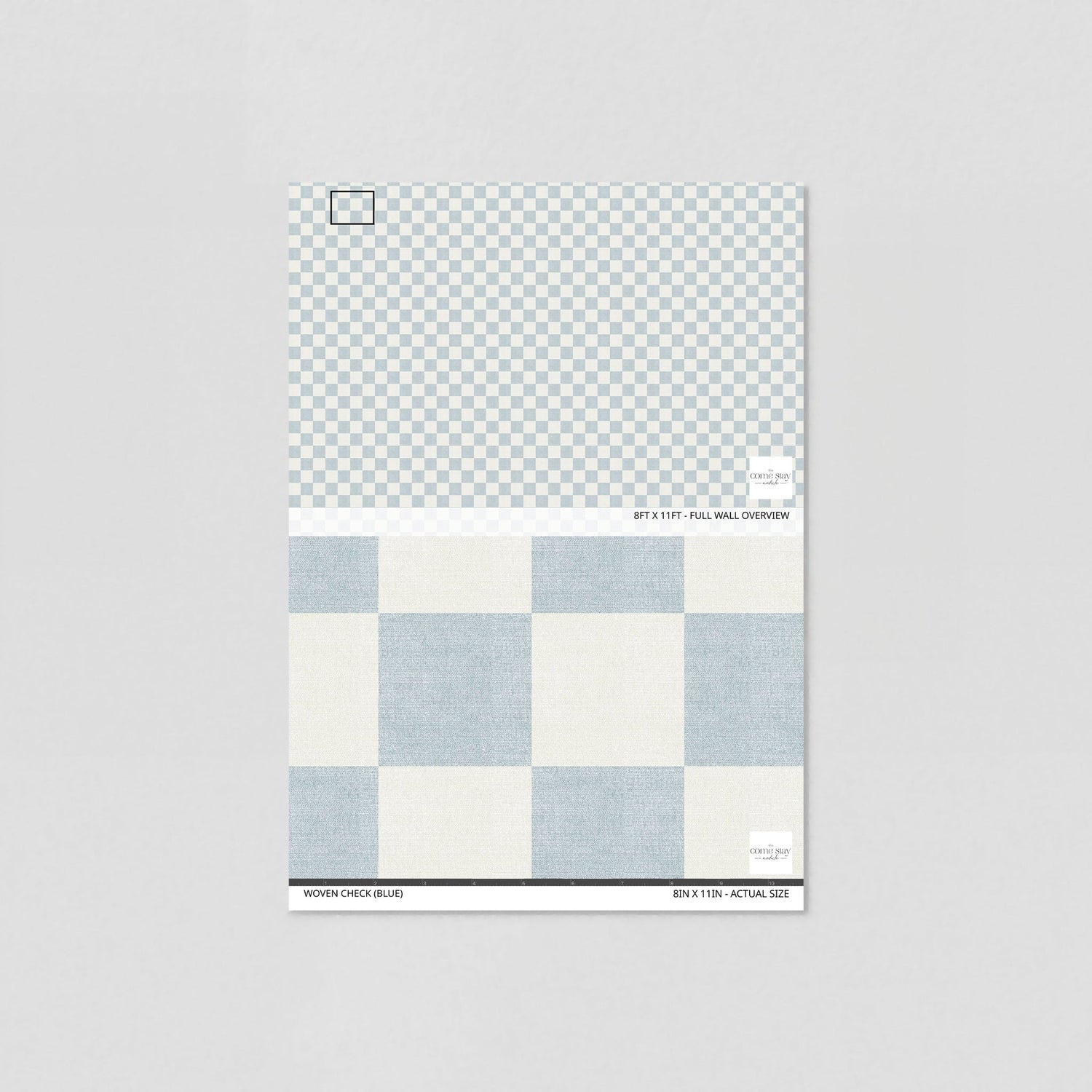 Woven Check (Blue) Wallpaper