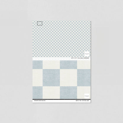 Woven Check (Blue) Wallpaper