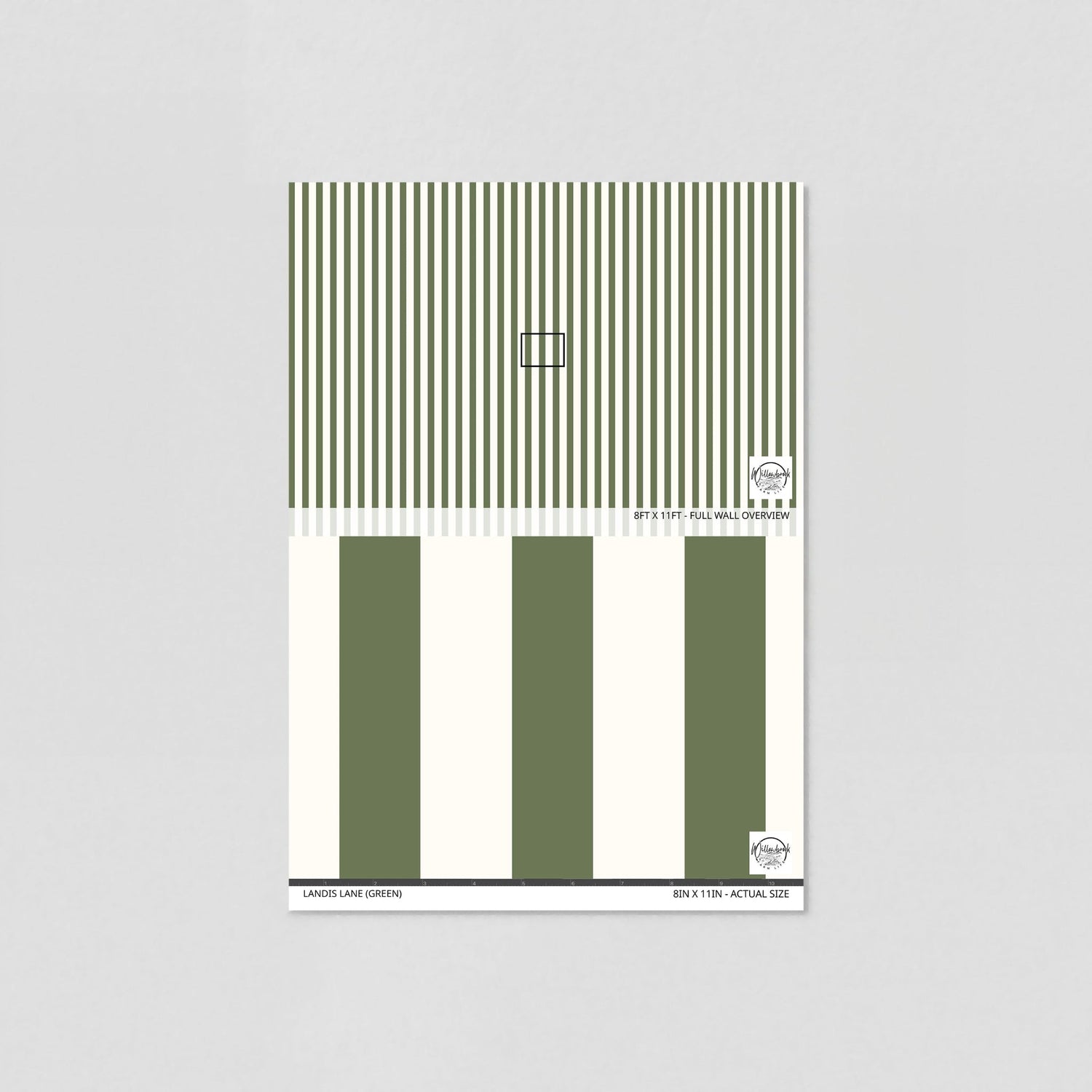 Landis Lane (Green) Wallpaper