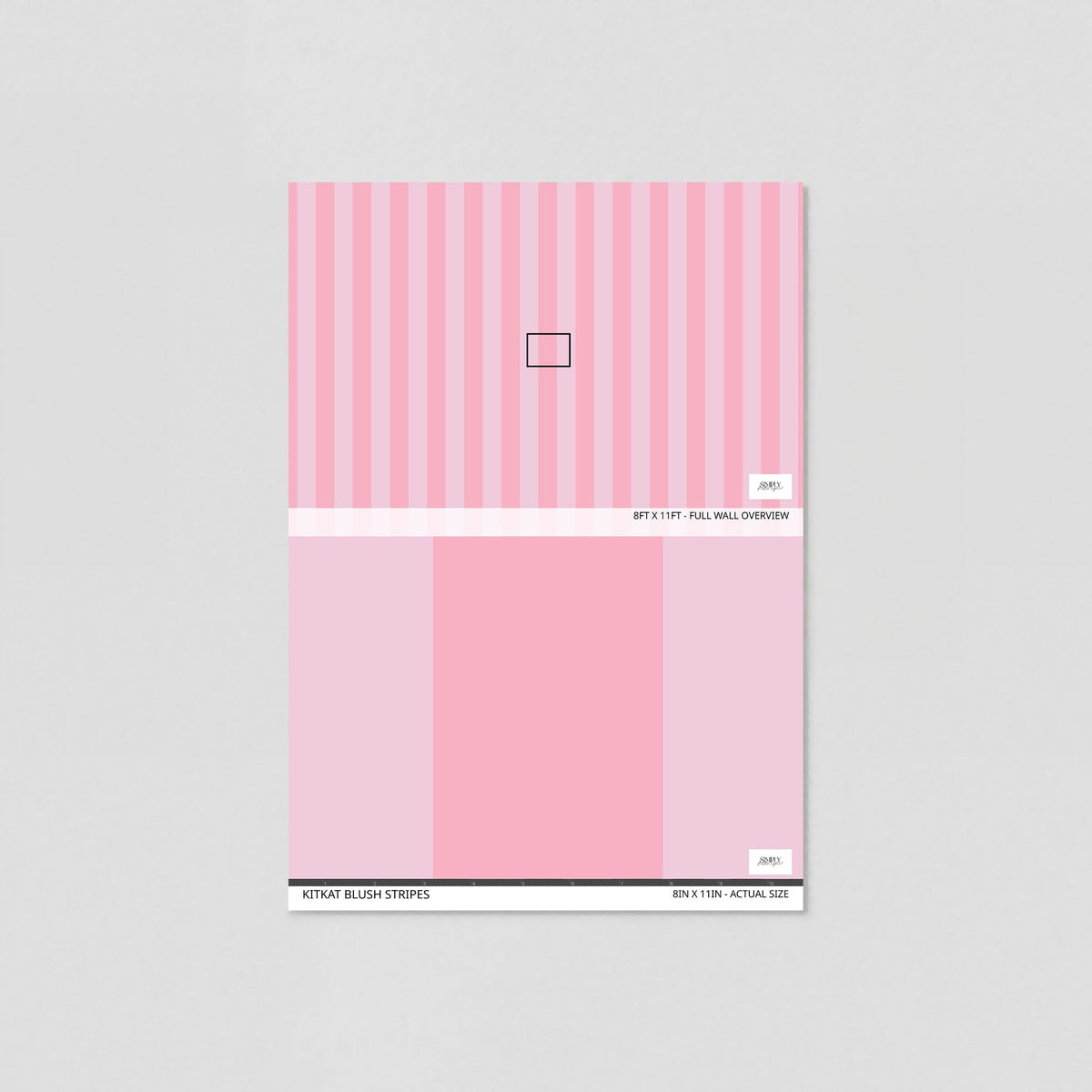 KitKat Blush Stripes Wallpaper