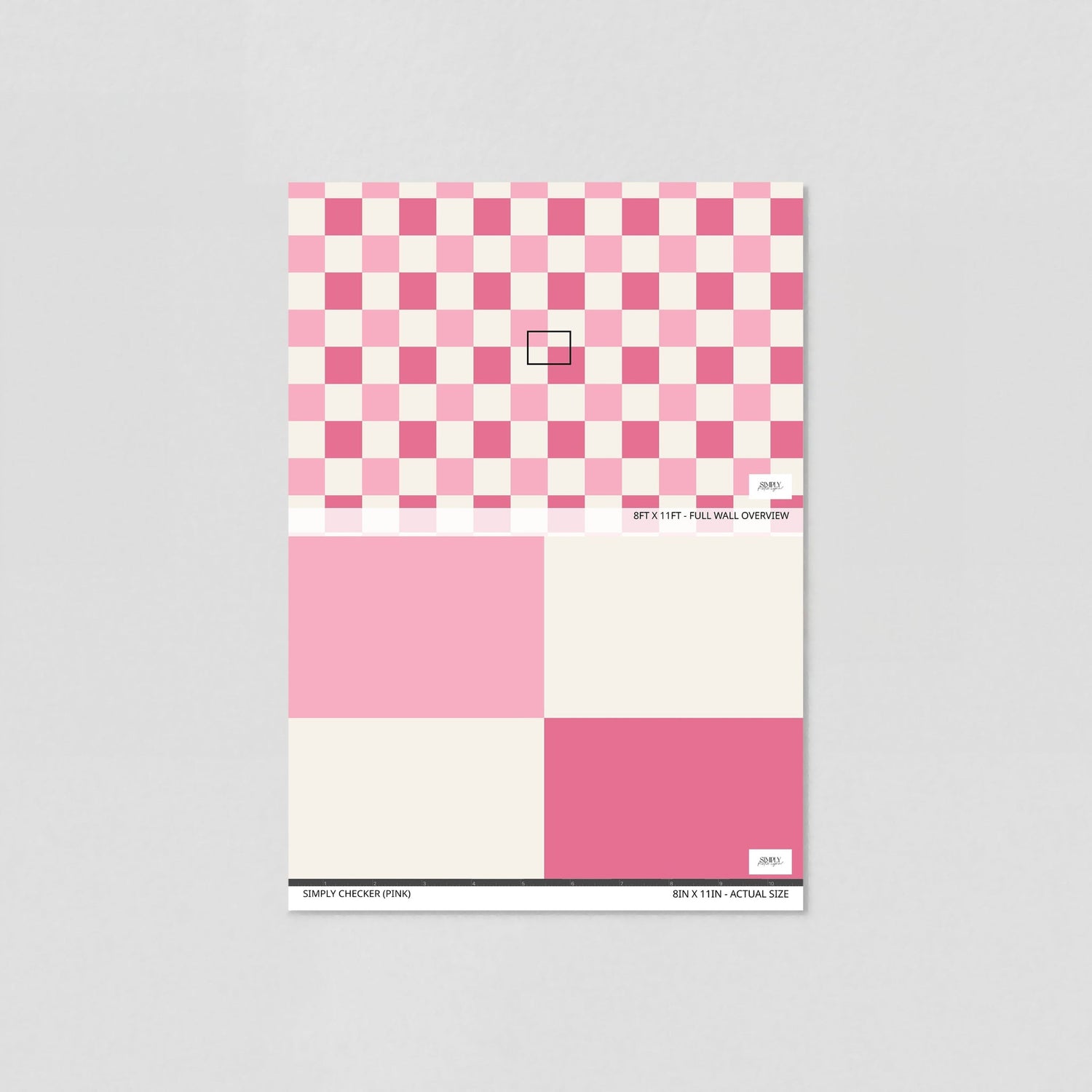 Simply Checker (Pink) Wallpaper