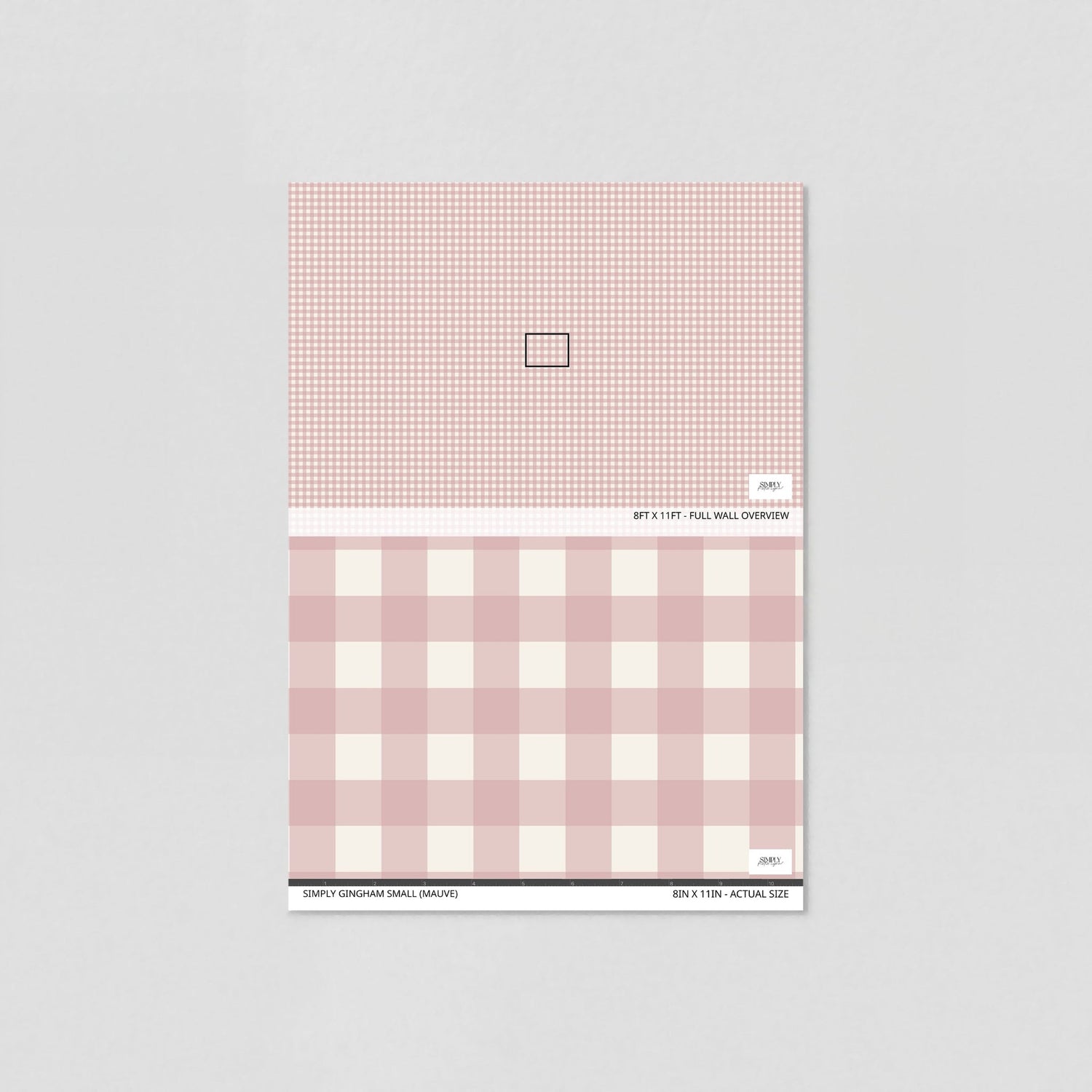 Simply Gingham Small (Mauve) Wallpaper