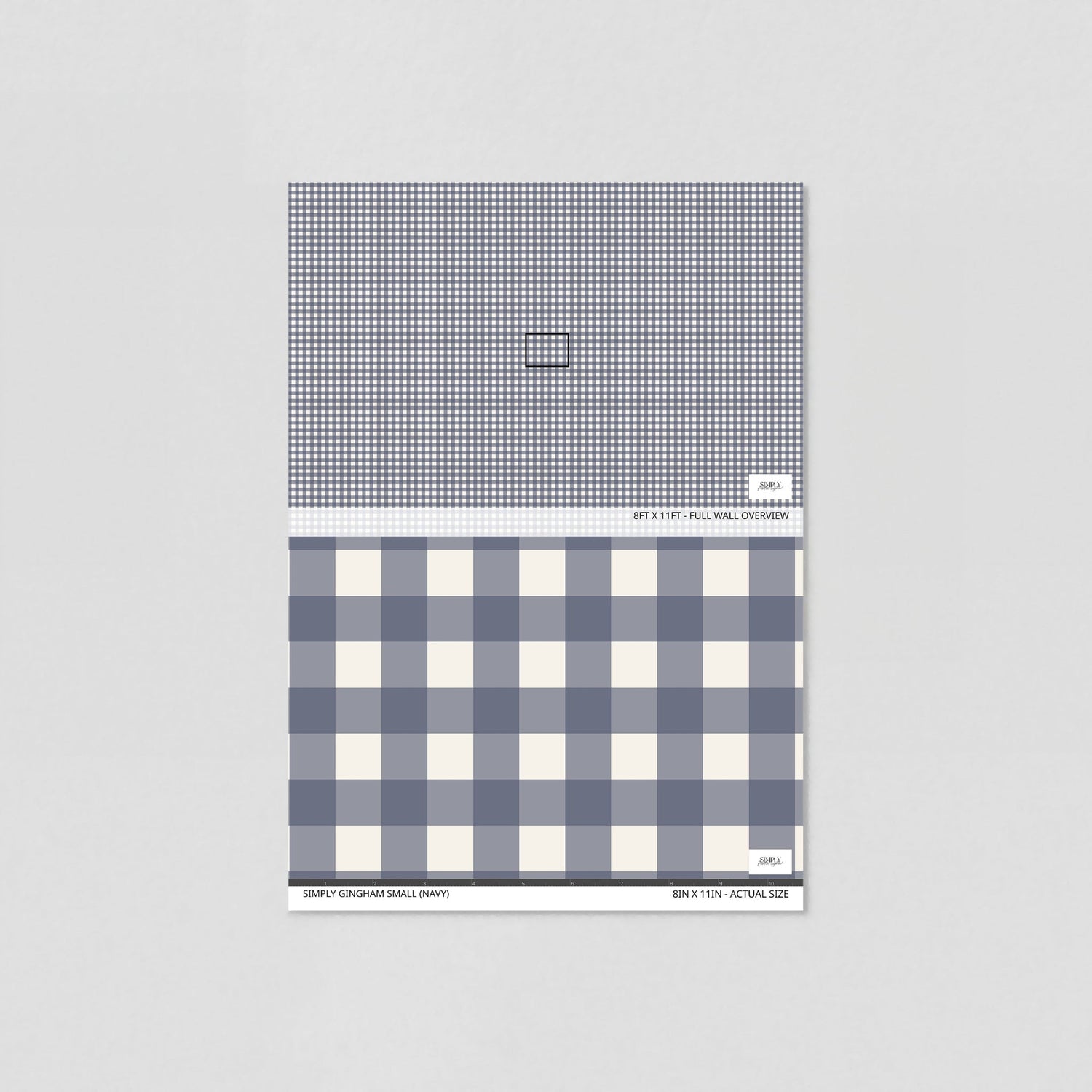 Simply Gingham Small (Navy) Wallpaper