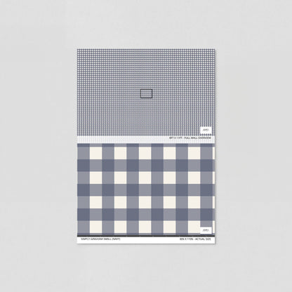 Simply Gingham Small (Navy) Wallpaper