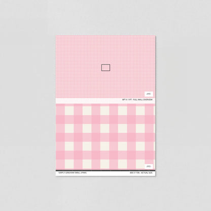 Simply Gingham Small (Pink) Wallpaper