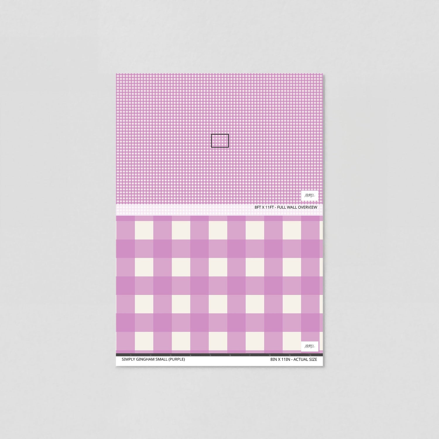 Simply Gingham Small (Purple) Wallpaper