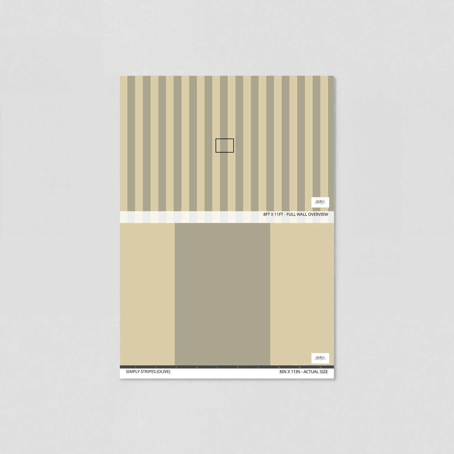 Simply Stripes (Olive) Wallpaper