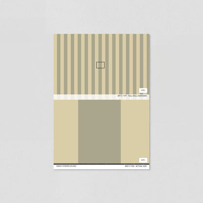 Simply Stripes (Olive) Wallpaper