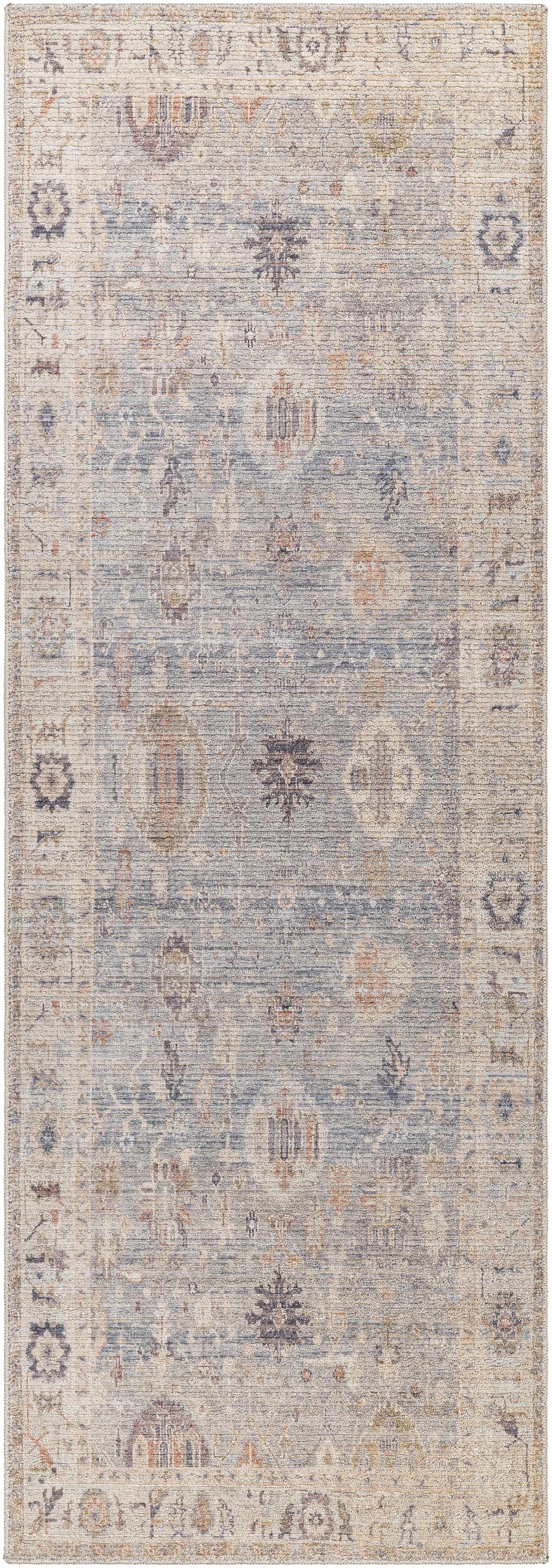 Marlene Damask Cream &amp; Blue Area Rug - Becki Owens x Livabliss