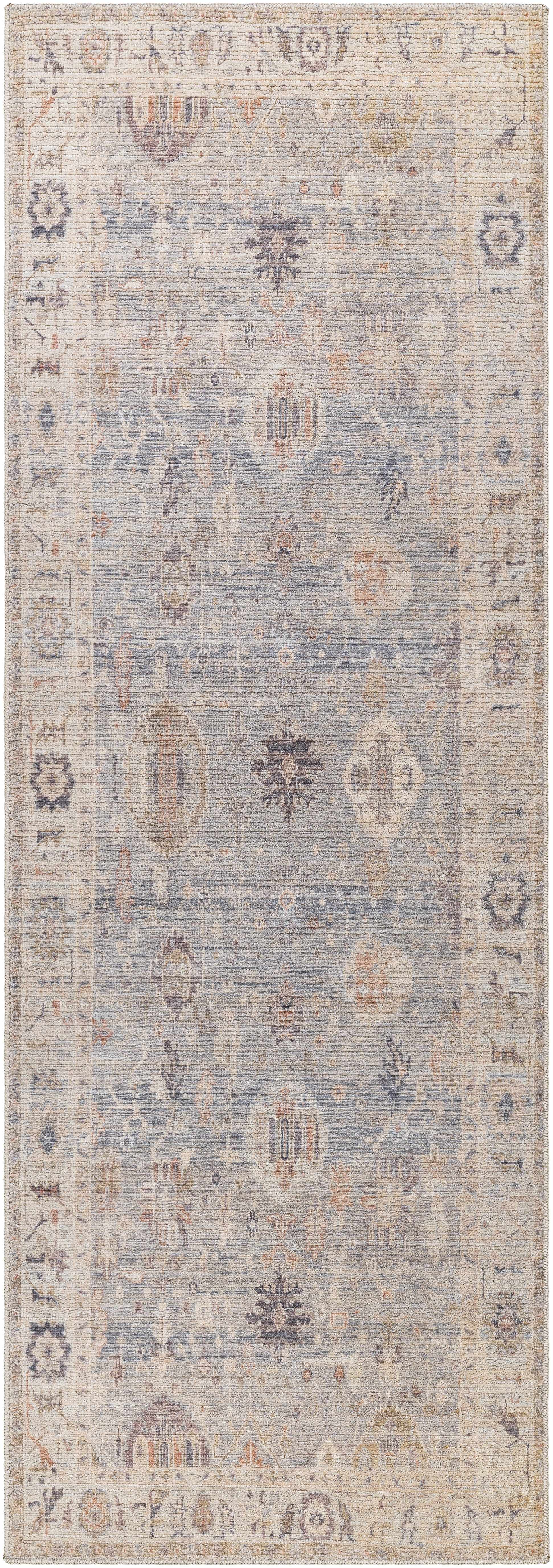 Marlene Damask Cream &amp; Blue Area Rug - Becki Owens x Livabliss